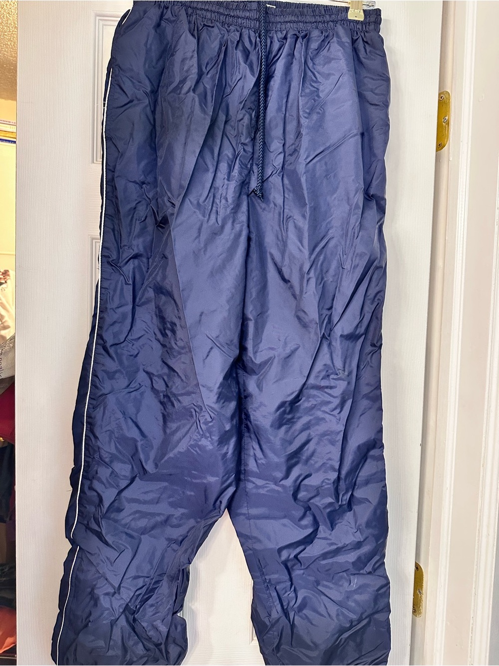 Vintage Wilson Navy Blue Windbreaker Track Pants Men’s Medium